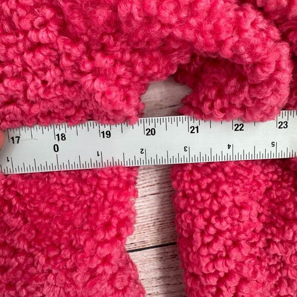 Sam Edelman Faux Fur Curly Oversized Collar Coat Women's Medium Pink NEW $180 - Picture 11 of 16